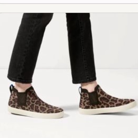 Rothy’s The Chelsea Sneaker Wildcat Sz 8 Leopard Animal Print Brown - Picture 2 of 10